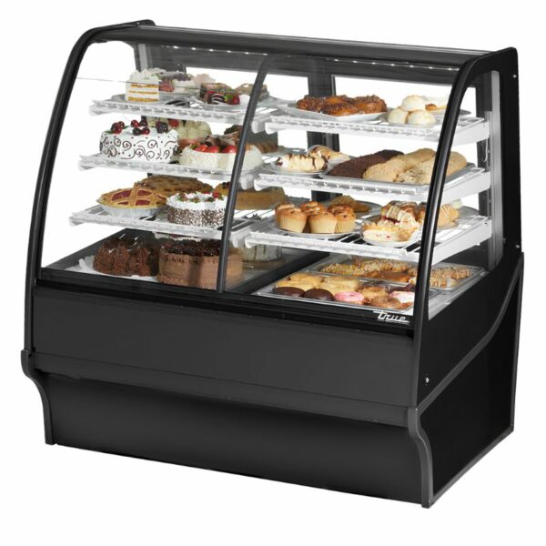 Vitrina refrigerada vidrio curvo | True TDM-DZ-48-GE/GE-B-W