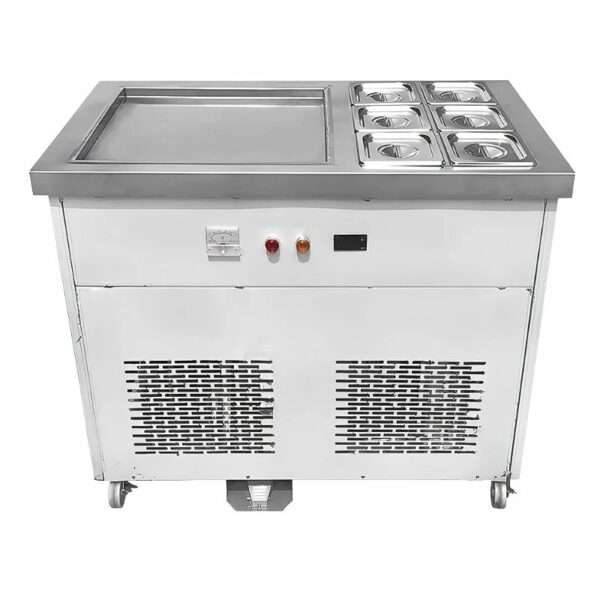 Máquina de helado frito de 1 tina rectangular + 6 insertos | MIGSA FIC-50S+6